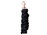 Gala Twisted PP Lead Rope - Black with Rose Gold Clip
