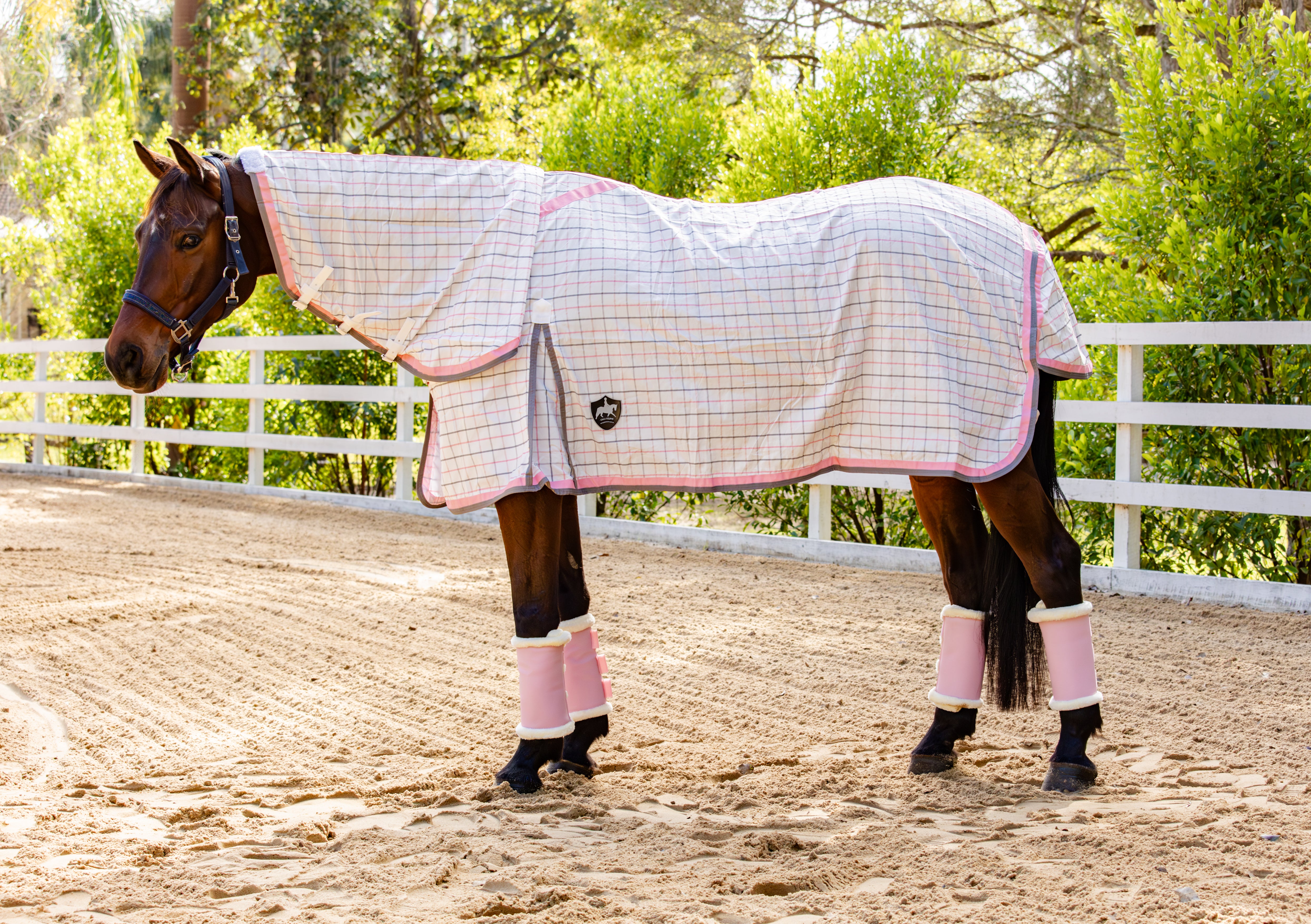 Classic Ripstop Neck Combo Blush Pink and Grey