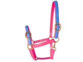 PVC Halter - Hot Pink & Aqua with Brass Fittings - COMING SOON!