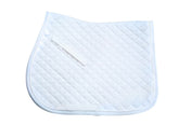 Gala Diamond Quilt General Purpose Saddle Pad - White - Design your own trims!