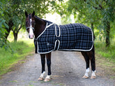 Black and Grey Check Kersey Wool Rug NEW SEASON COLOUR