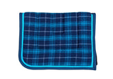 Kersey Wool Saddle Pad - Blue & Aqua Check