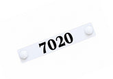 Competition Number Plate - White