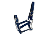 PVC Halter - Navy with Chrome Buckles
