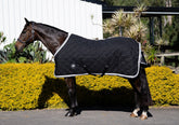 Luxury Stable Doona - Black with White & Denim Trims