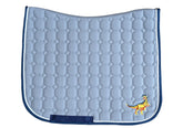 T Rex Grey Saddle Pad with Navy Trim - Pony size