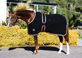 Kersey Wool Rug Black with Metallic Rose Gold Trims
