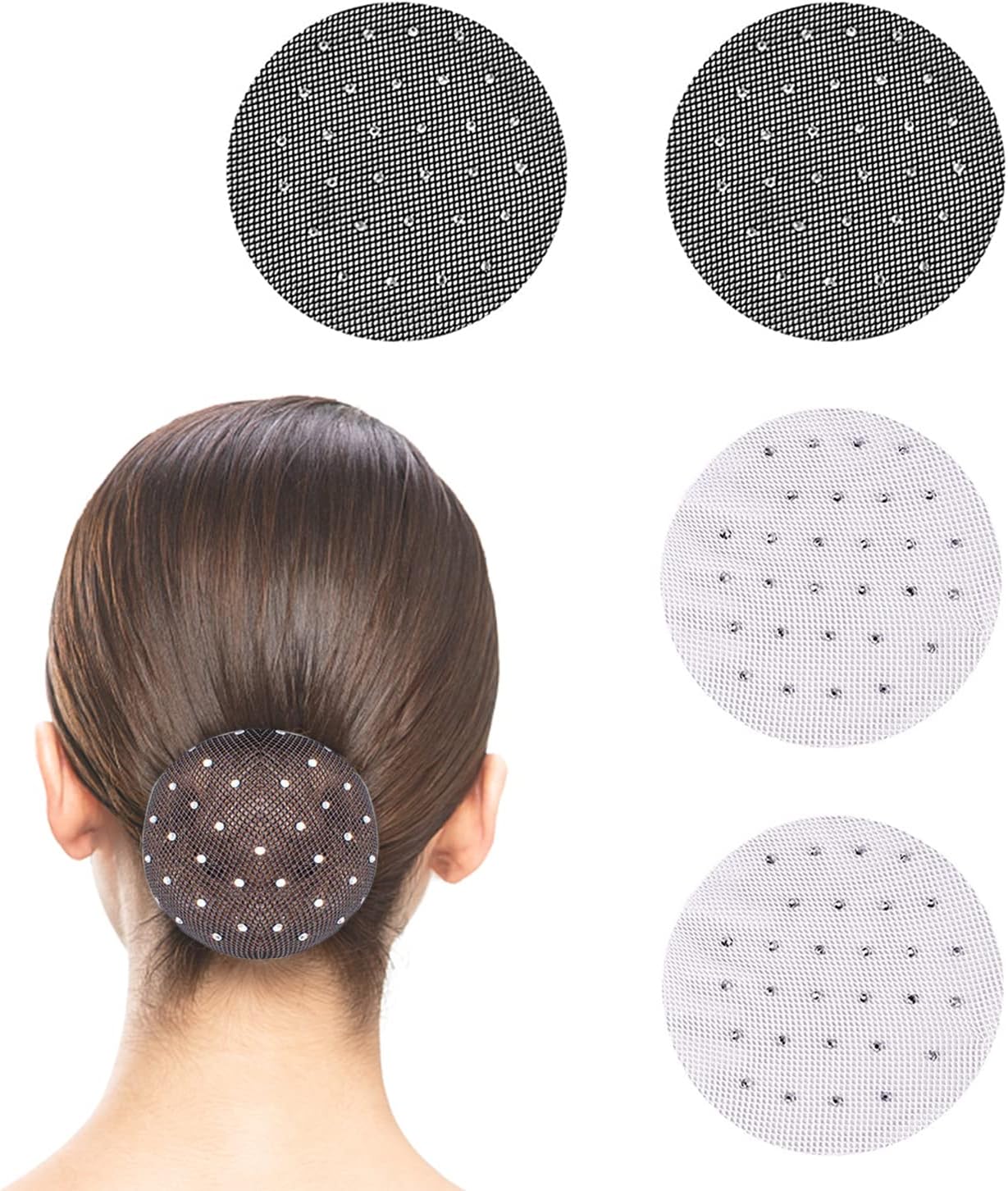 Hair Bun Net with Diamante