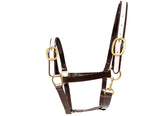 PVC Halter - Chocolate Brown and White w Brass Fittings - DUE EARLY DEC