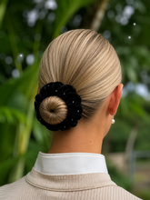 Black Velvet Scrunchie with Diamantes