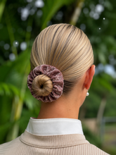 Light Pink Velvet Scrunchie with Glitter