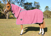 Towel Combo Pink with Grey Trim