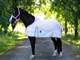 Classic Ripstop Fleece Lined Rug Blush Pink & Grey