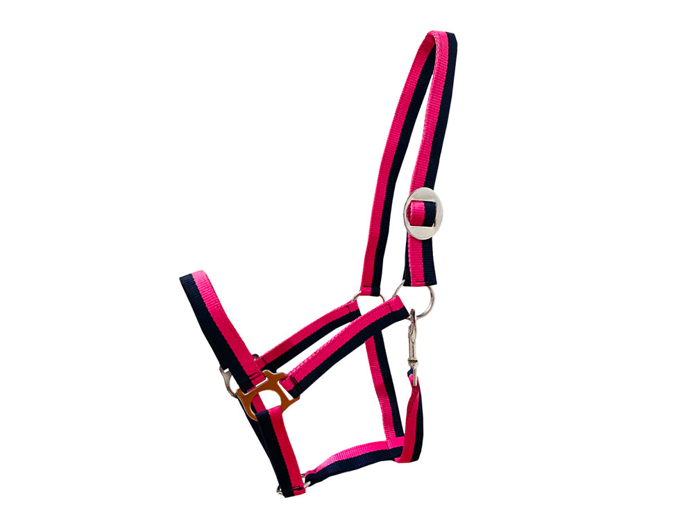 Gala Basic Halter - Navy & Pink