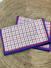 Kersey Wool Saddle Pad - Cream Pink & Purple Check