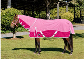 Hybrid Rainsheet - Pale Pink with Hot Pink Gallop Mesh Bottom