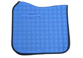 Quilted Saddle Pad - Dressage - Marina Blue with Navy Trim