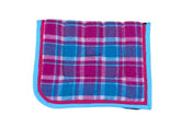 Kersey Wool Saddle Pad - Bubblegum Pink & Aqua Check
