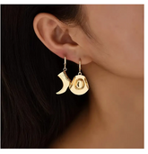 Gold Boot and Hat Earrings