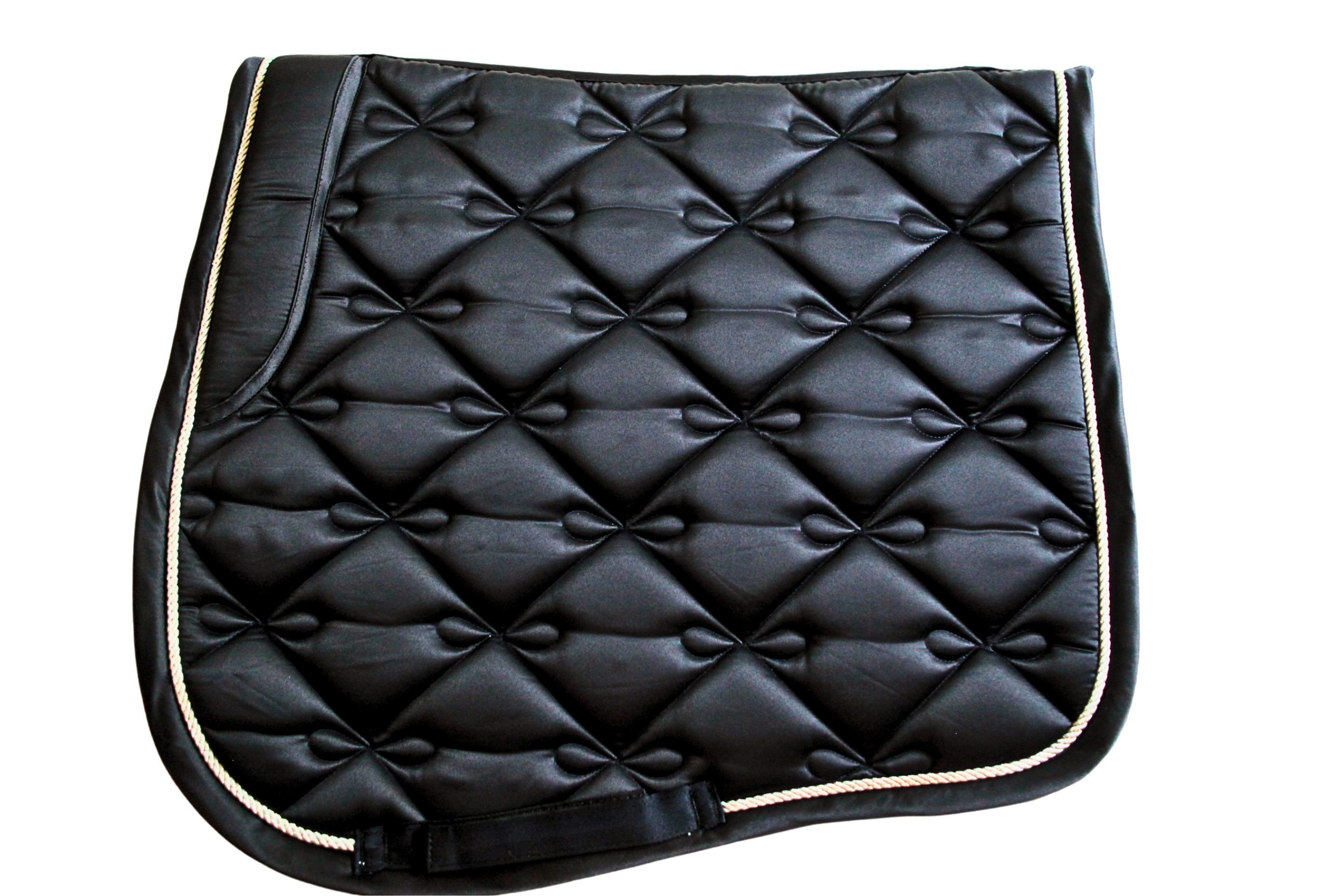 Elegant Satin Dressage Saddle Pad - Black - Buy one get one Free!