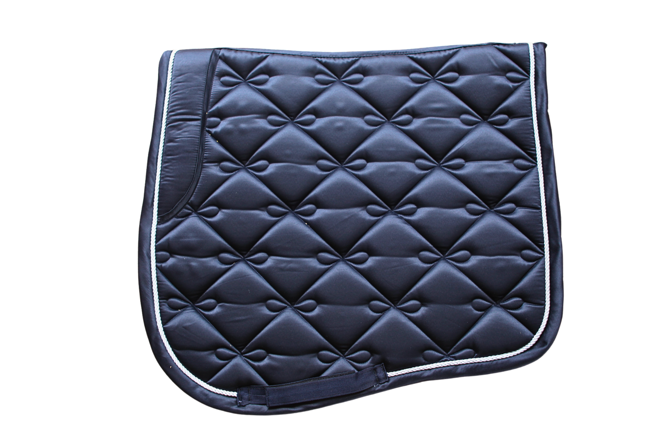 Elegant Satin Dressage Saddle Pad - Dark Navy - Buy one get one Free!