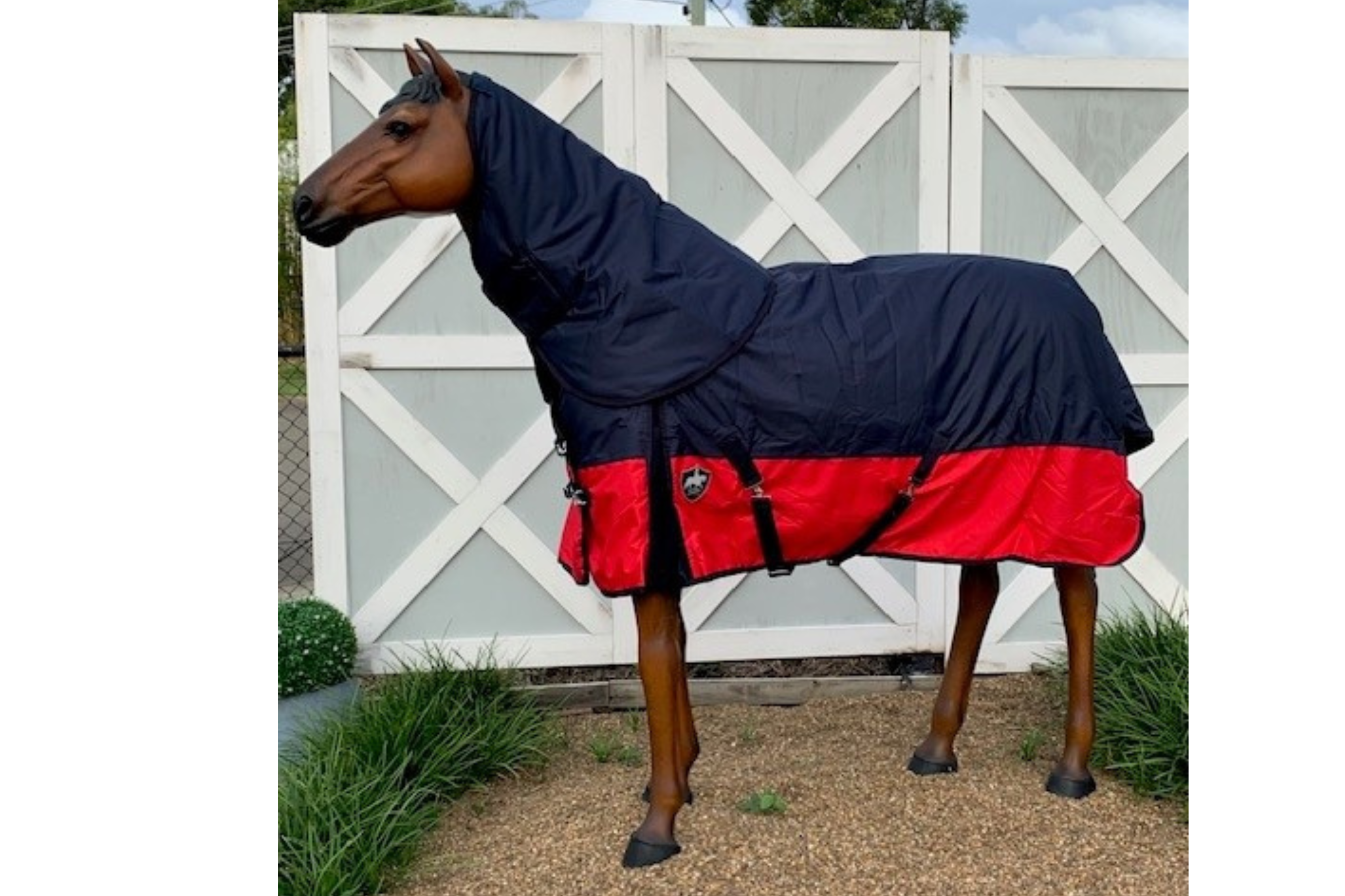 600D Turnout 300g Fill - Navy with Red & Detachable Neck Combo
