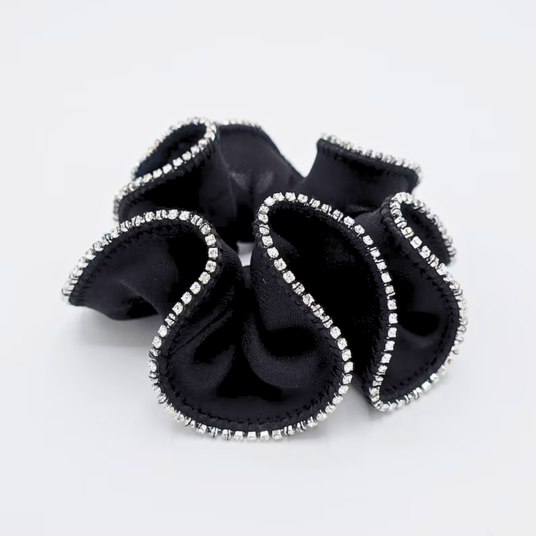 Diamante Scrunchie - Black