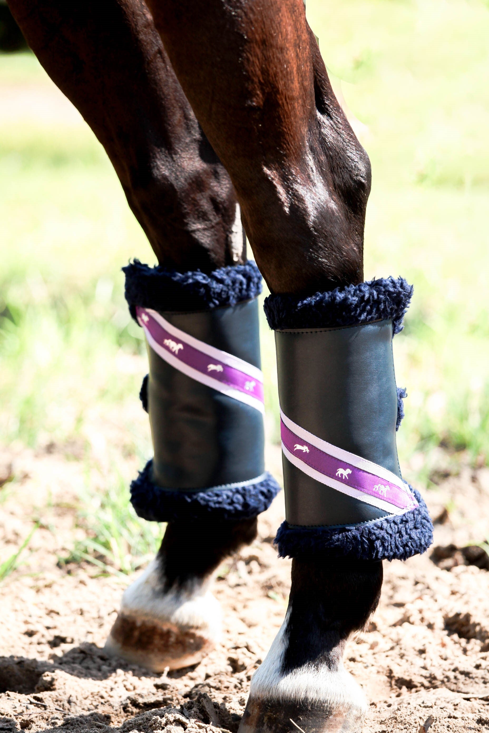 Sherpa Boots - Navy & Purple (Pair)