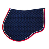 Jump cut/ AP Saddle Pad - Navy / Red w White & Navy Cord