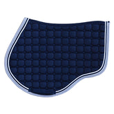 Jump Saddle Pad - Navy / Grey w White, Navy and Silver Cord