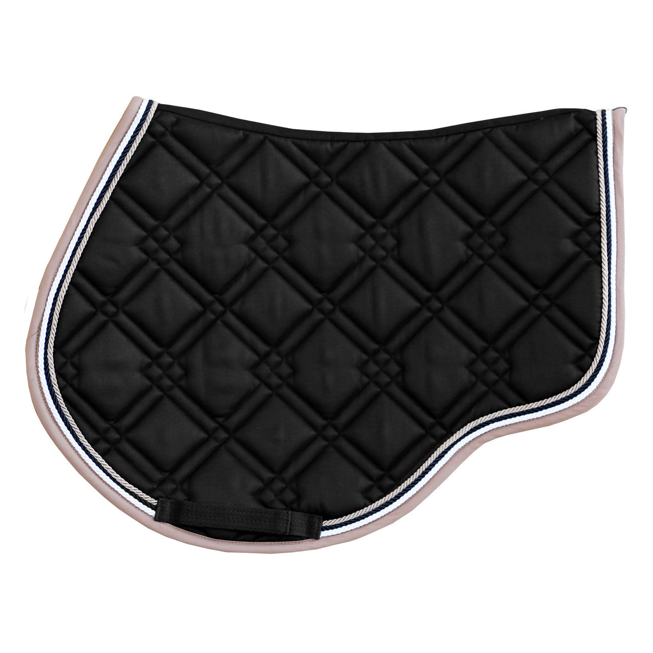 AP Saddle Pad - Black / Tan w Tan, Black & White Cord