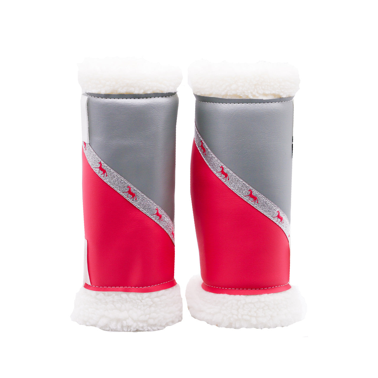 Sherpa Boots - Pink & Silver - Pair - Made to order