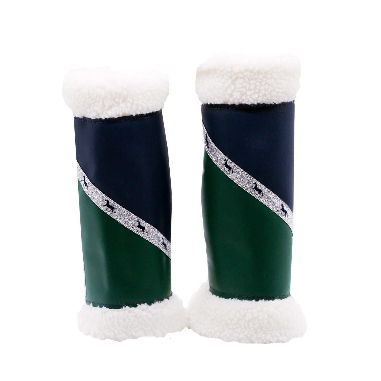 Sherpa Boots - Navy & Green - Pair -  Made to order.
