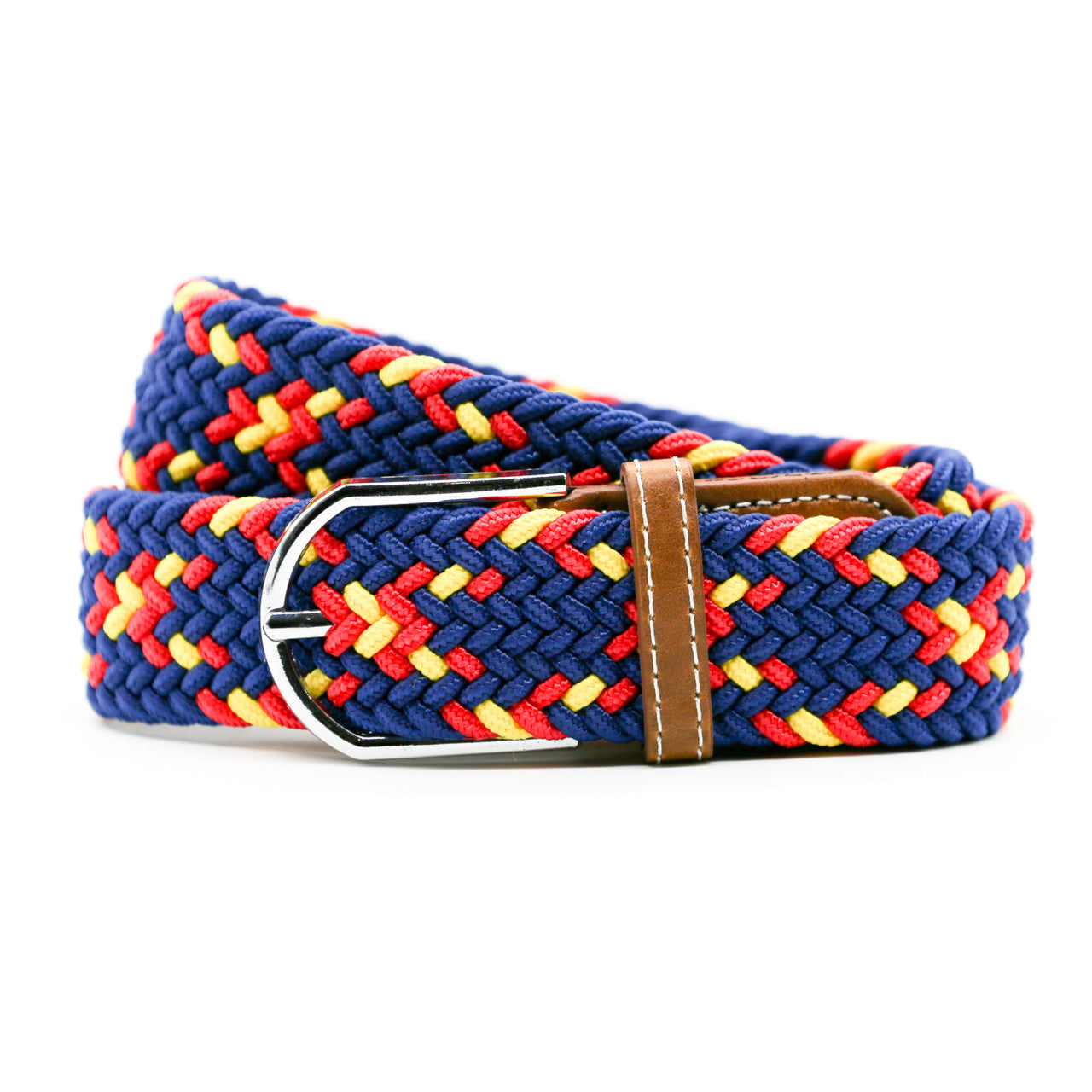 Belt - Stripe Navy, Red & Yellow