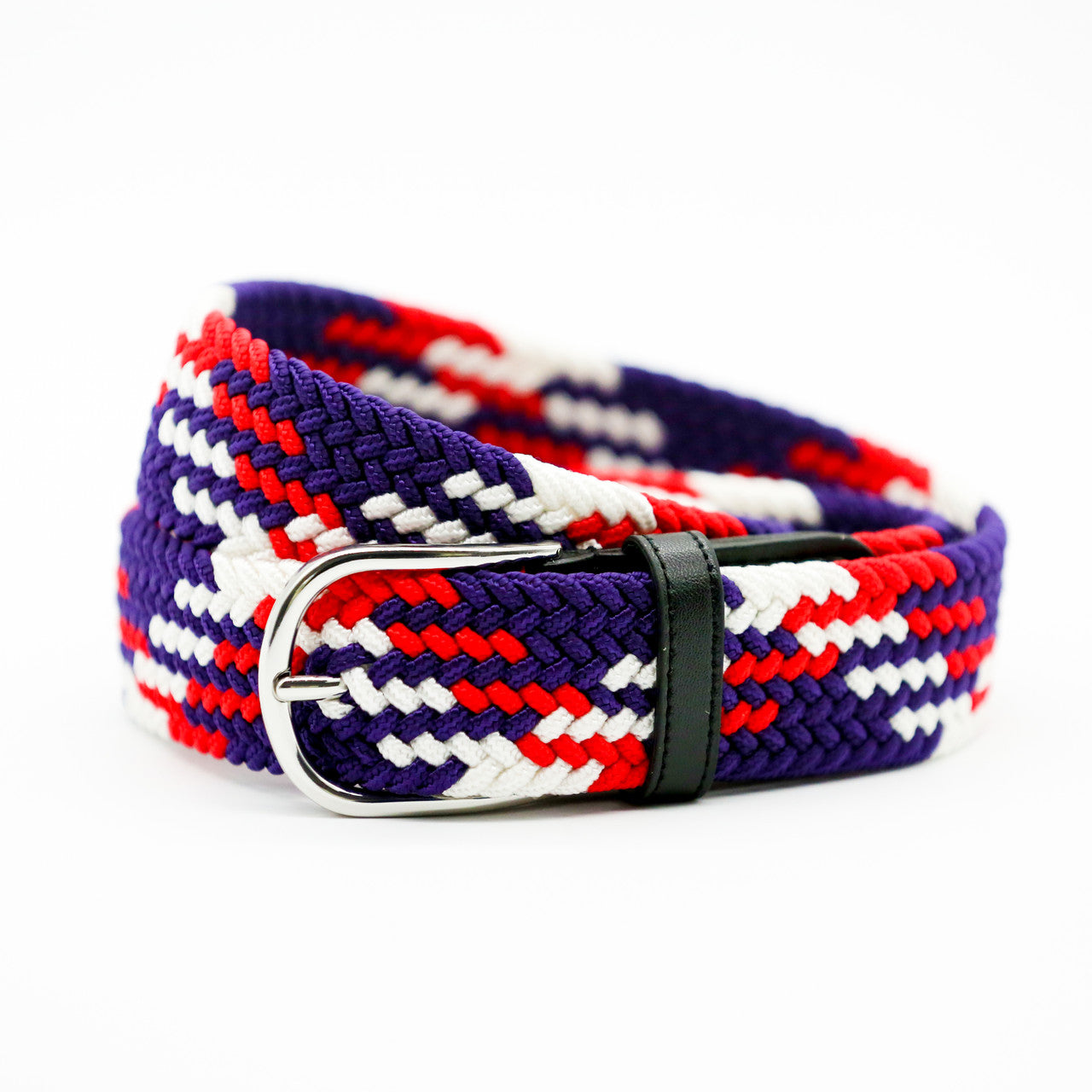 Stretch Belt Navy, Red and White