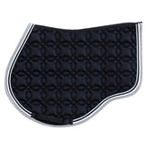 Jump cut/ AP Saddle Pad - Black / Grey w White, Black and Silver cord