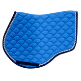 Jump cut/ AP Saddle Pad - Aqua / Navy w Silver & Twin Cord