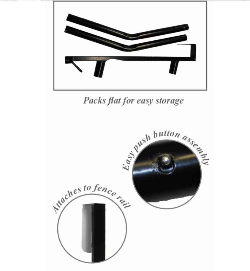 Portable Collapsible Saddle and Bridle Rack Double Black