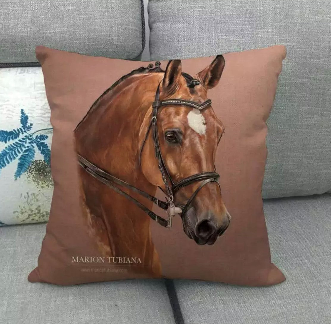 Linen Horse Cushion Covers 45x45cm
