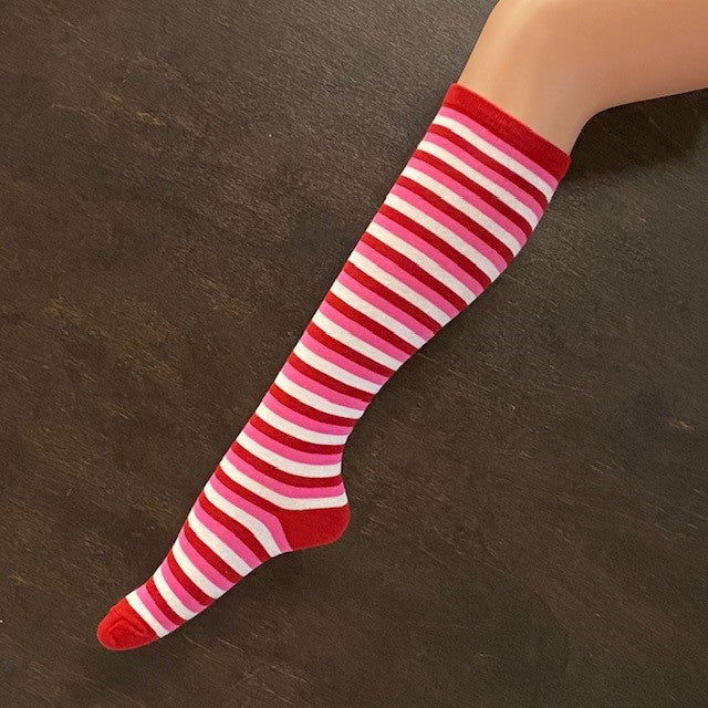 Socks - Red & Pink Stripe