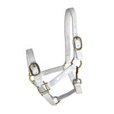 PVC Halter - White with Brass Buckles