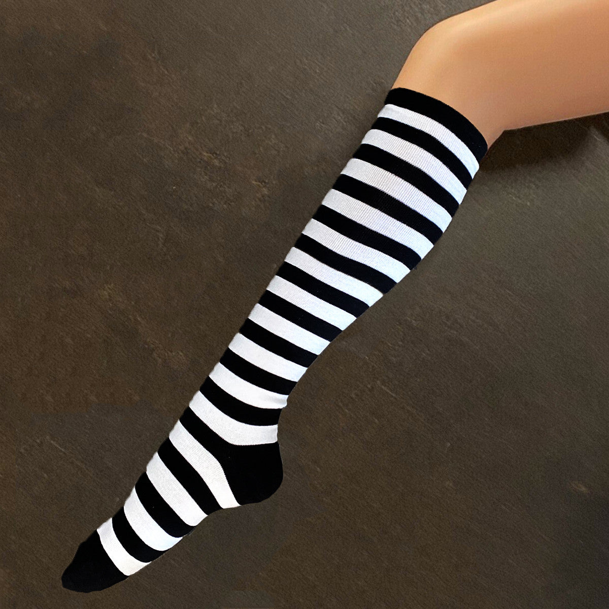 Socks Black White Stripe