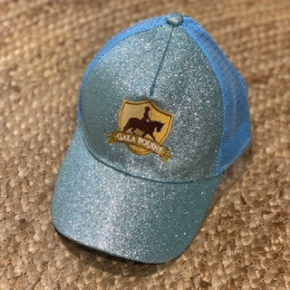 Cap - Glitter Sky Blue with Gold Shield
