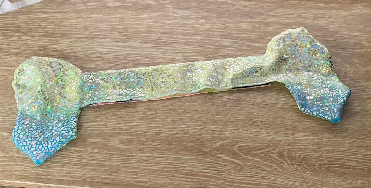 Lycra Browband Cover - Shattered Glass Multi Colour Rainbow