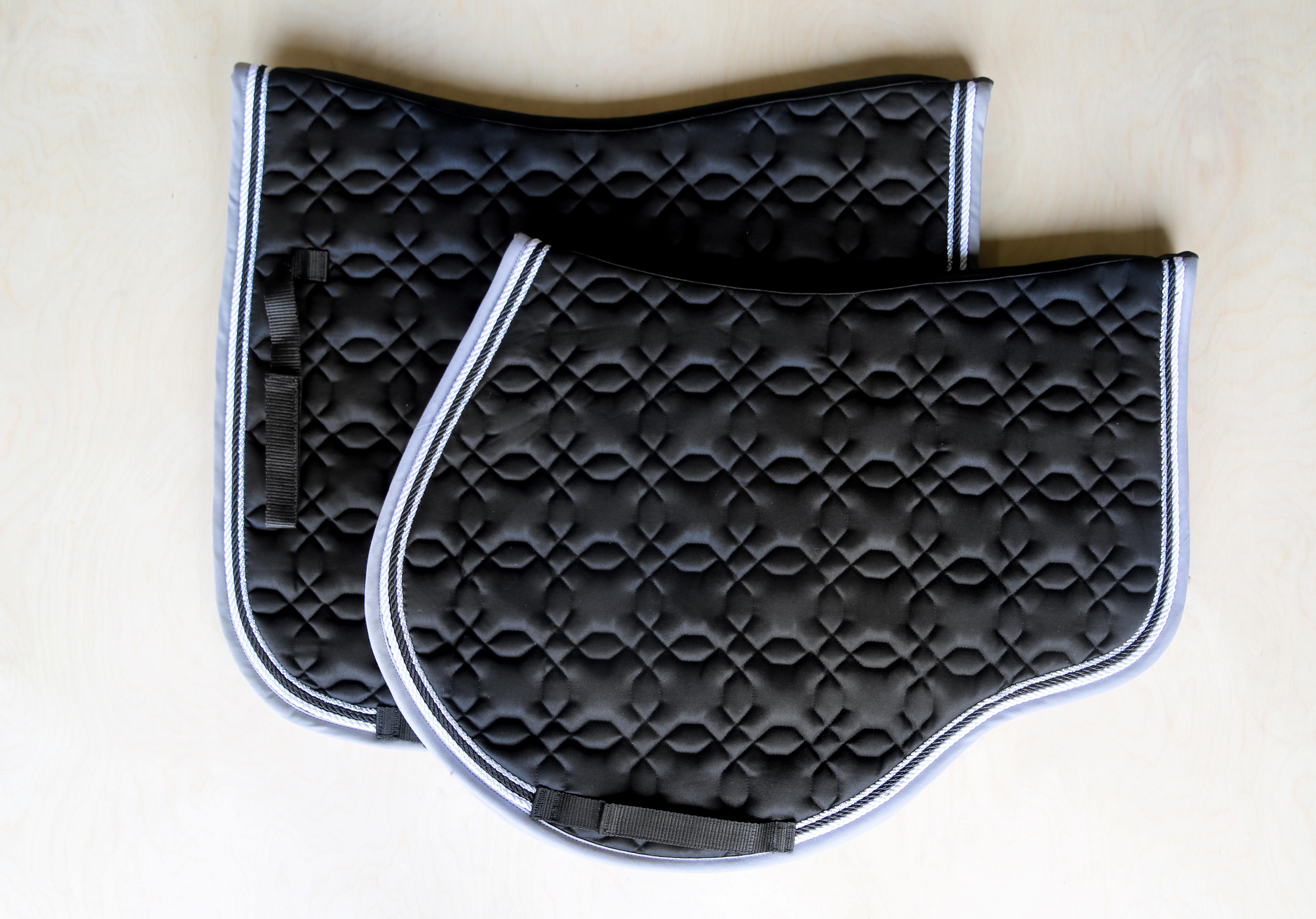 Quilted Saddle Pad - Black - Design your own!