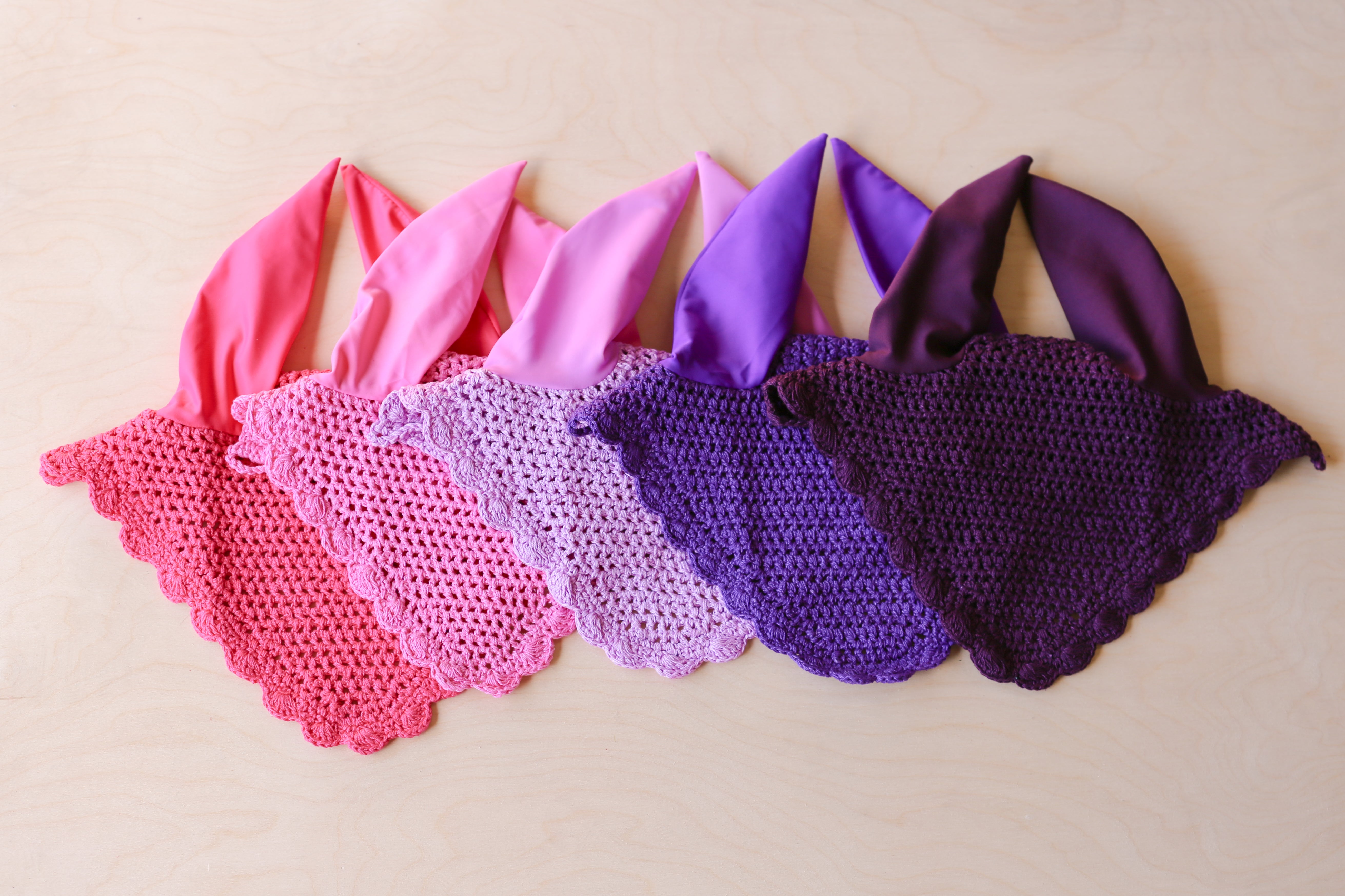 Crochet Ear Bonnet - Lavender