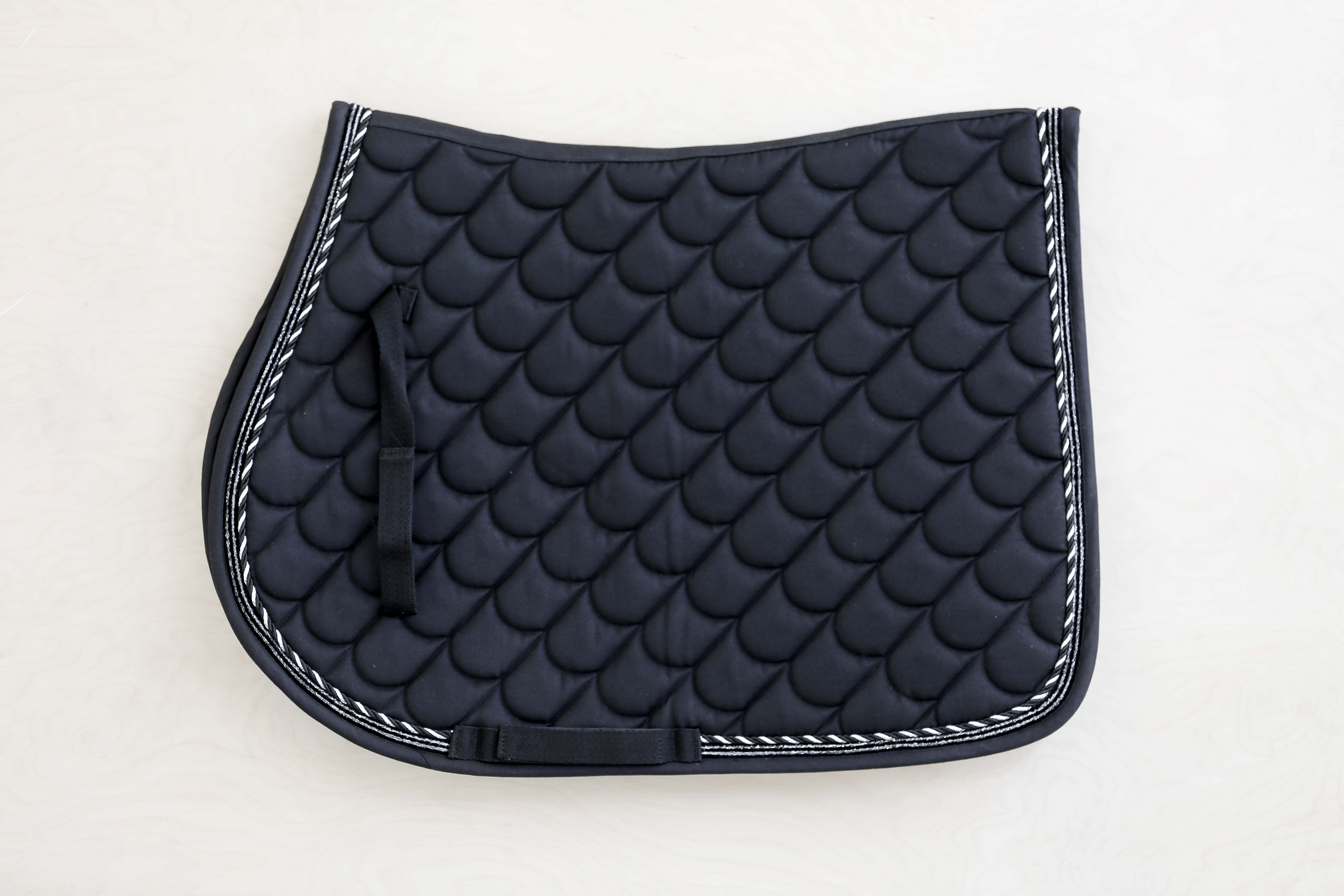 Quilted Saddle Pad - Black - Design your own!