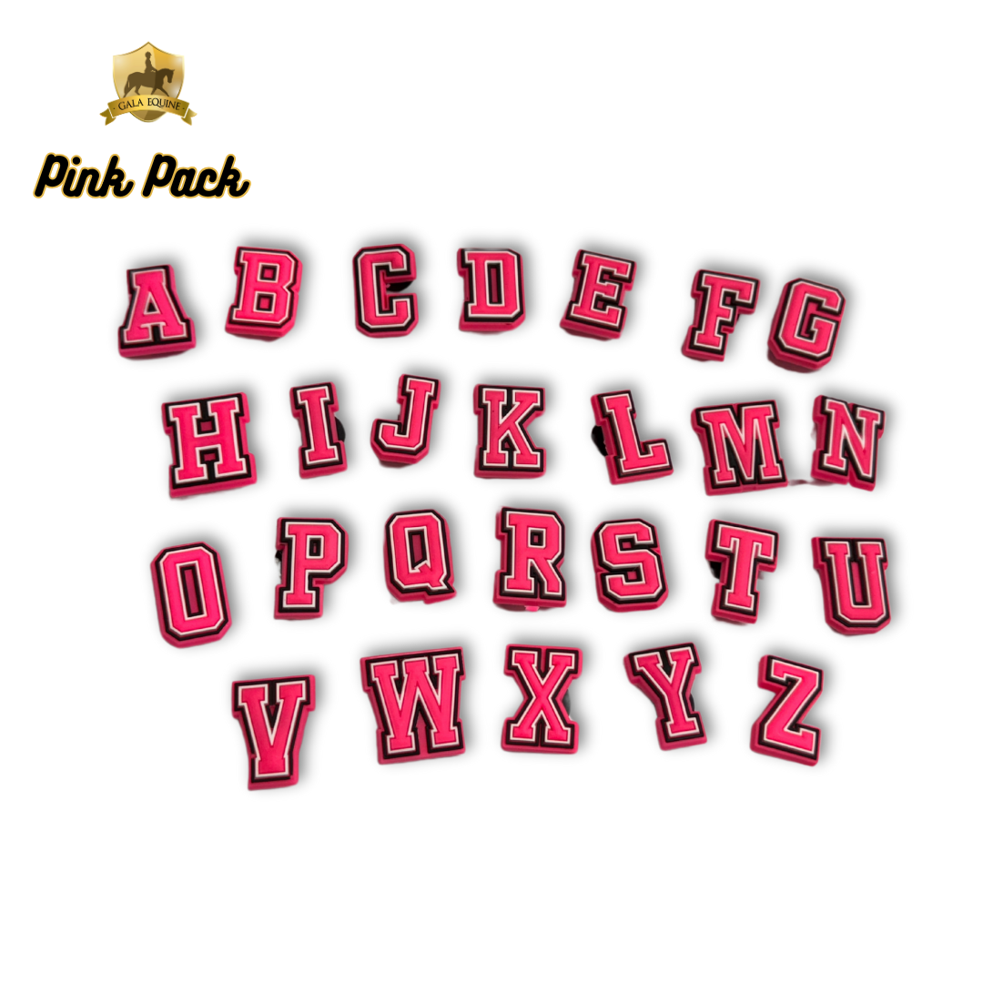 Horsey Gibbets Alphabet Letters White or Pink