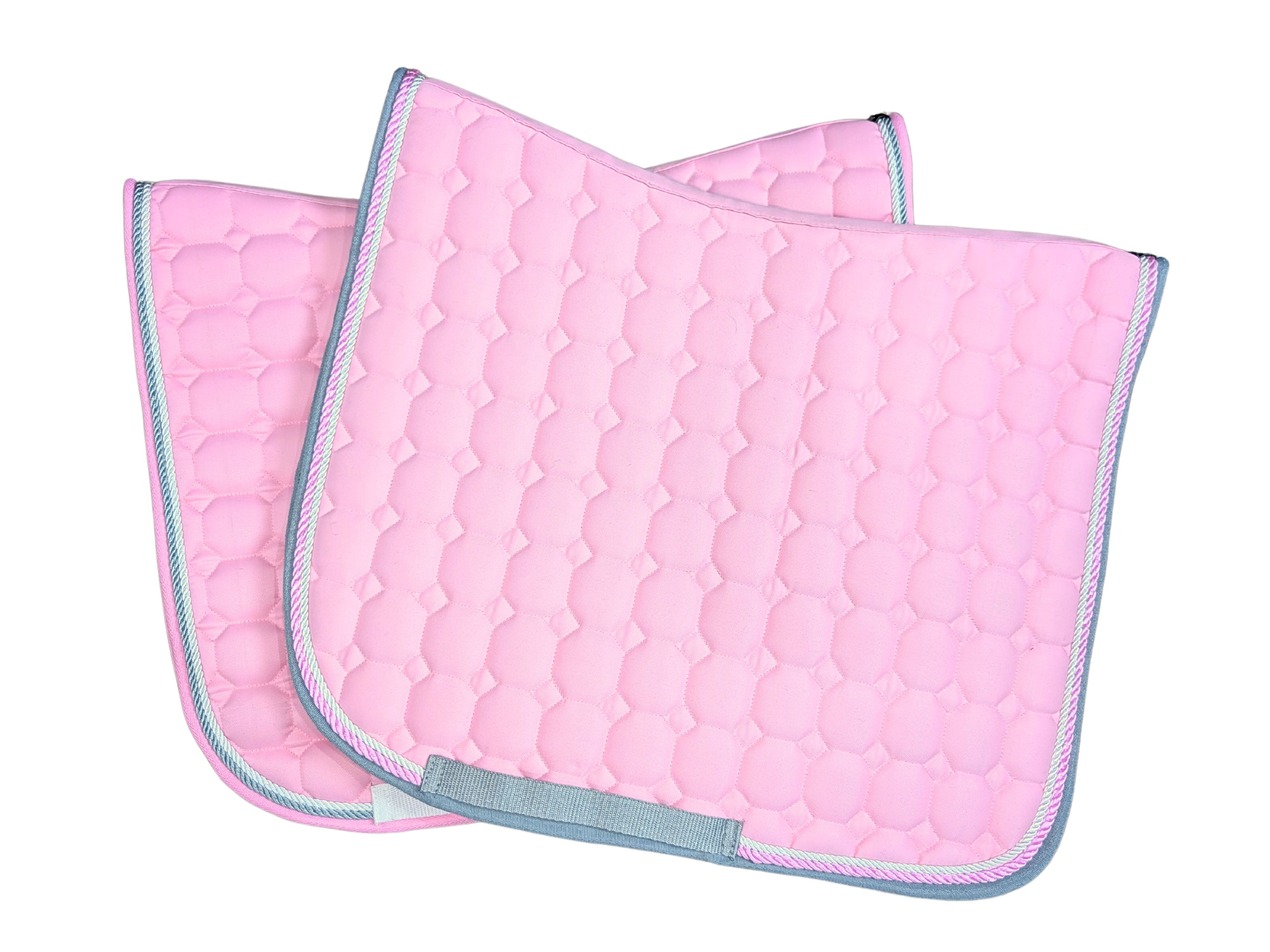 Quilted Saddle Pad - Blush Pink - Design your own!