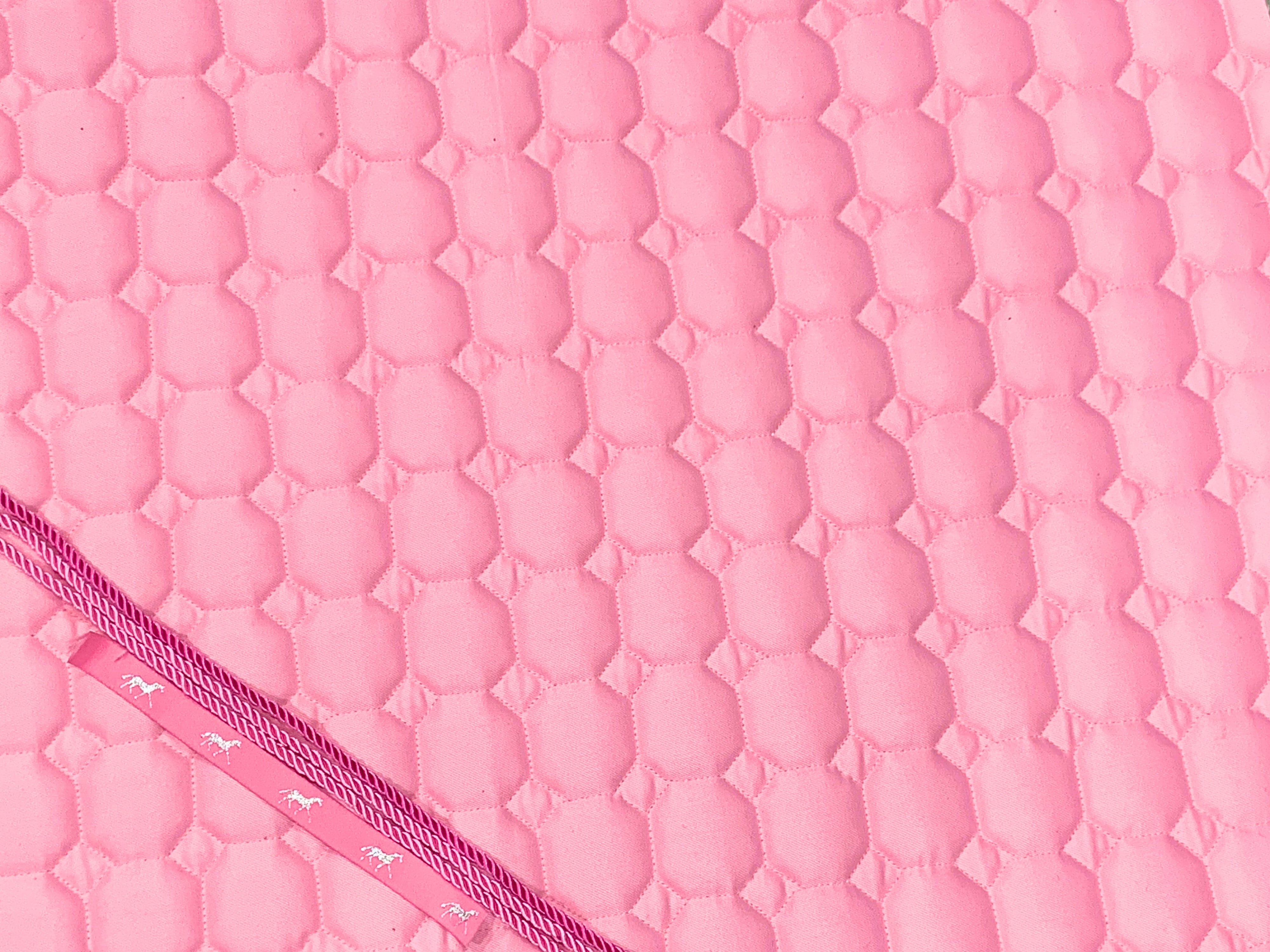 Quilted Saddle Pad - Blush Pink - Design your own!